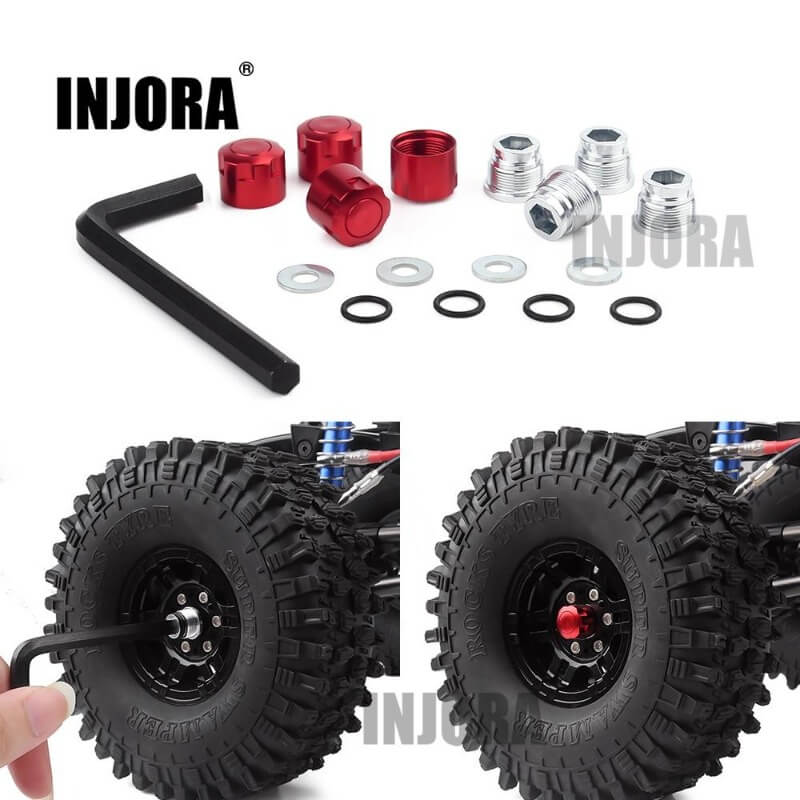 RC Crawler Tires and Wheels  Beadlock Metal Wheels - INJORA– Tagged For  TRX4M