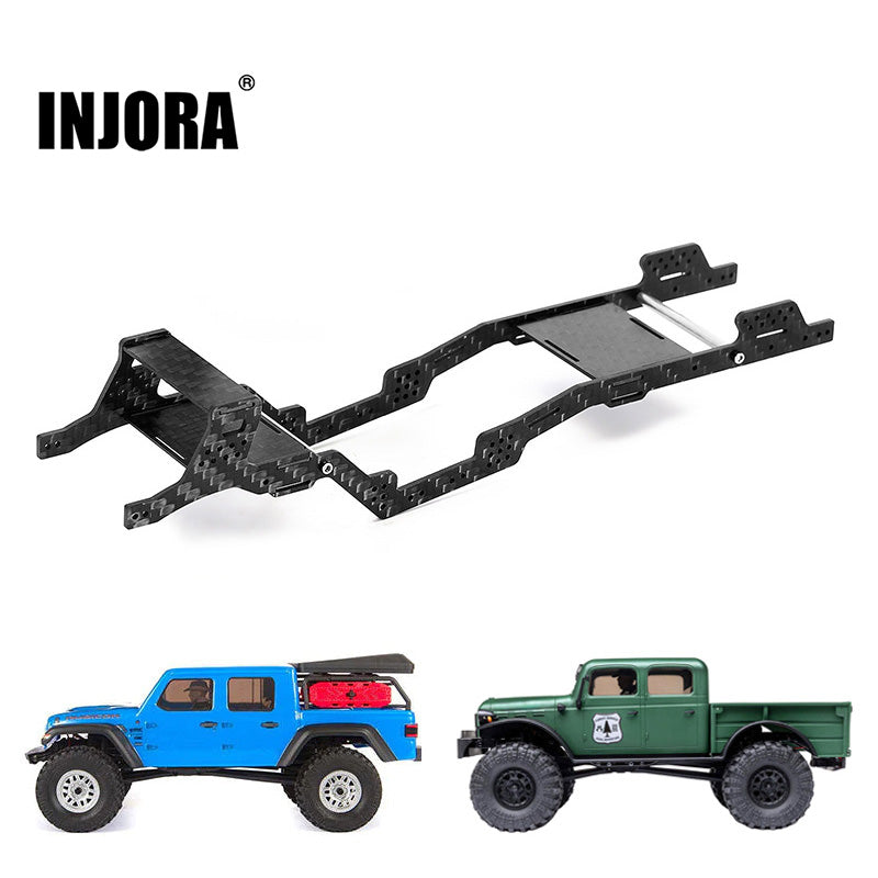 INJORA LCG Carbon Fiber Chassis Kit 6º Angled Frame for SCX24 Gladiato