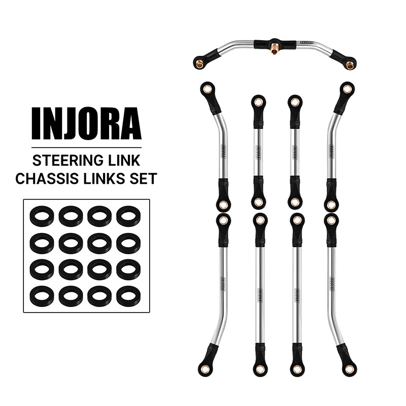 INJORA Stainless Steel High Clearance Links Set for 1/18 TRX4M High Tr
