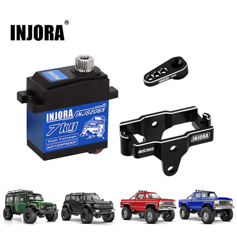 INJORA 7KG High Voltage Waterproof 2065 Digital Servo with Mount for 1/18  TRX4M