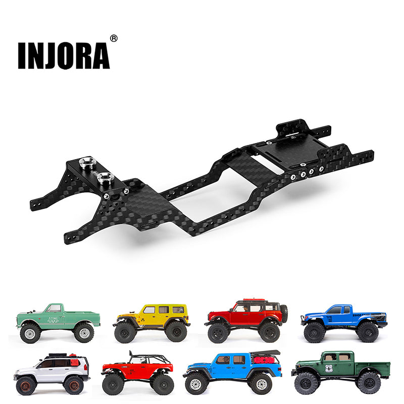 INJORA Universal LCG Carbon Fiber Chassis Frame Kit for 1/24 SCX24