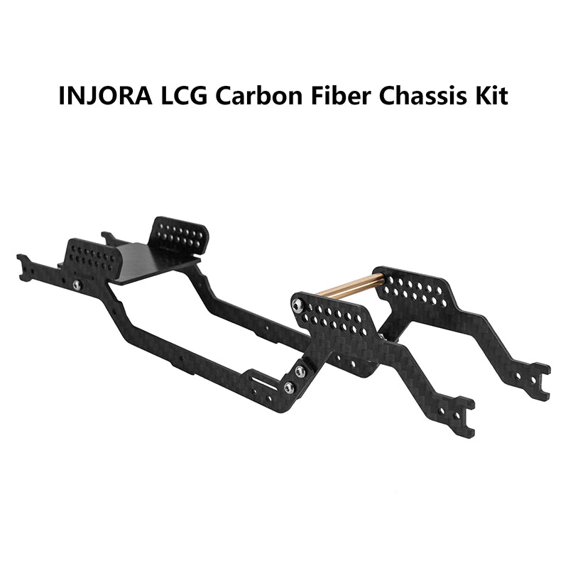 INJORA LCG Carbon Fiber Chassis Kit 5° Angled Frame Girder for 1/18 TRX4M  (4M-32 4M-38)