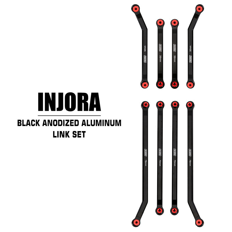 INJORA 8PCS Aluminum High Clearance 4 Links Kit for Axial SCX24 Gladia