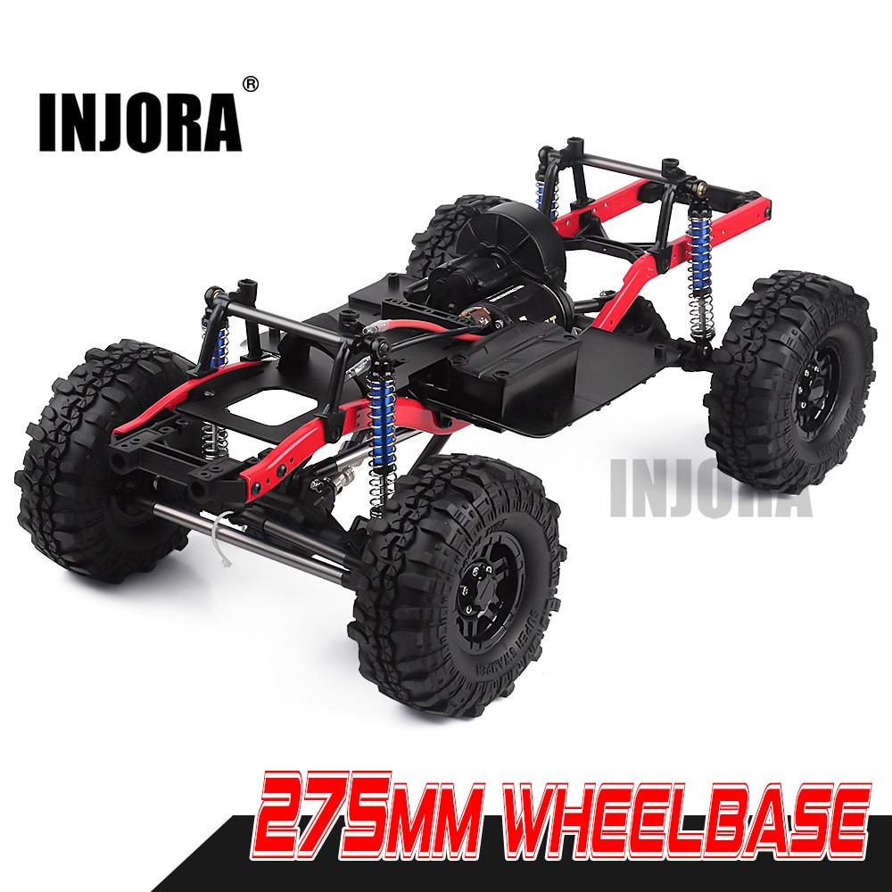 INJORA 275mm Wheelbase Assembled Frame Chassis with Wheels for SCX10 D