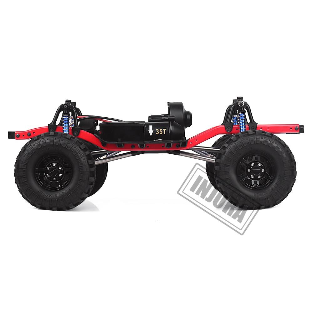 INJORA 275mm Wheelbase Assembled Frame Chassis with Wheels for SCX10 D