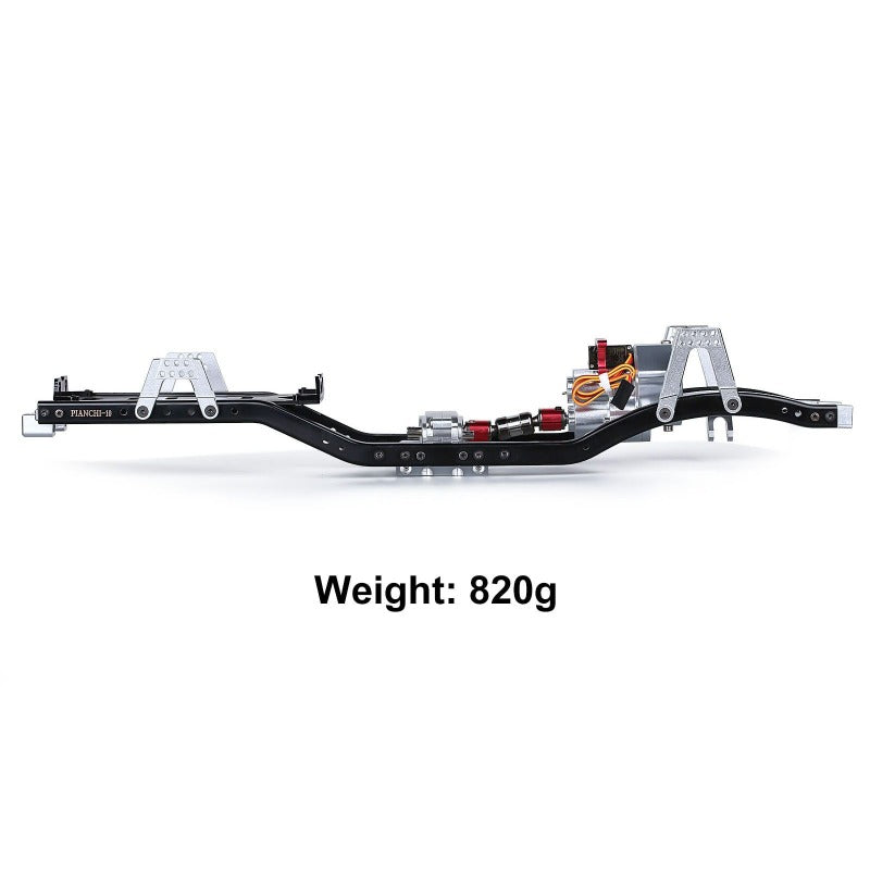 INJORA 313mm Wheelbase Metal Chassis Frame with Prefixal Shiftable Gearbox  for SCX10 II 90046