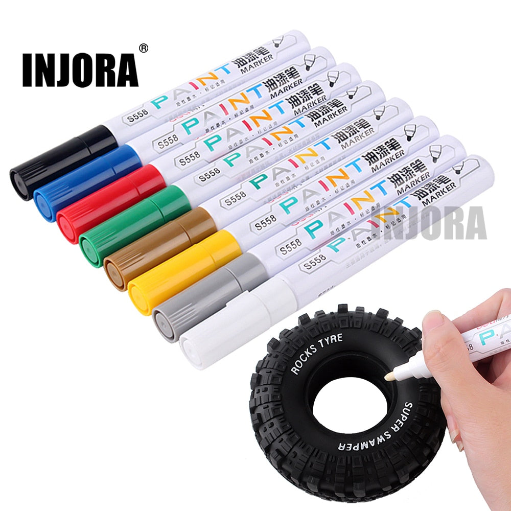 4Pcs Cars Wheel Oily Mark Pen Long-lasting Auto Rubber Tyre Paint Pen Easy  To Smear Tire Art Painting Marker for Auto Motorcycle - AliExpress