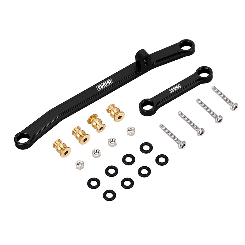 INJORA Red/Grey Aluminum Steering Links Set for SCX24