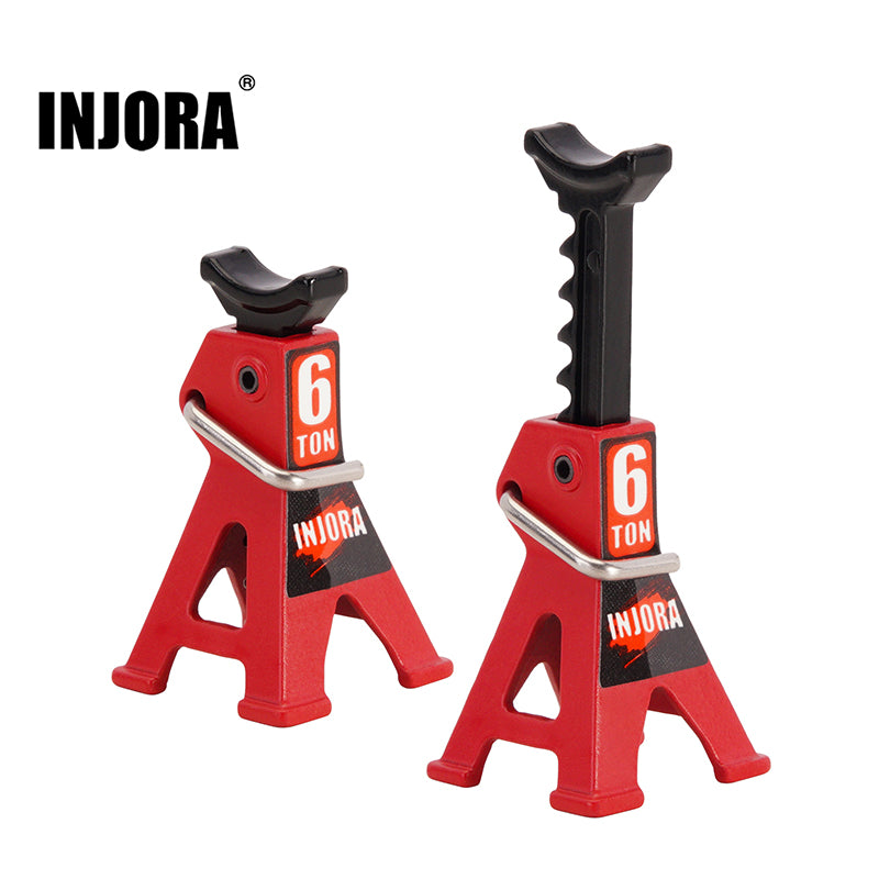 INJORA 2PCS Mini Adjustable Metal Jack Stands Tool for 1 18 1 24 RC Cr