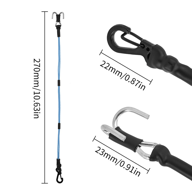 INJORA 270mm Elastic Strap Rescue Rope with Hooks for 1/18 1/24 RC Cra