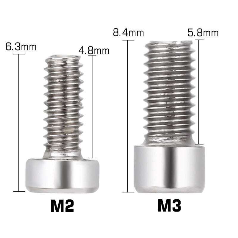 INJORA M2 M3 Metal Screws, 1.9 2.2 Wheel Rims Hexagon Screws for 1/10