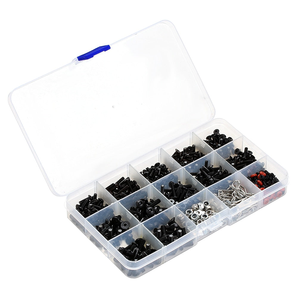 INJORA M3 M4 Metal Screws Nuts Box for 1/10 RC Crawler